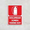 Dolumdan Sonra Yerine Koy Levha Dolumdan Sonra Yerine Koy Levha