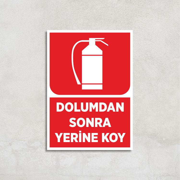Dolumdan Sonra Yerine Koy Levha