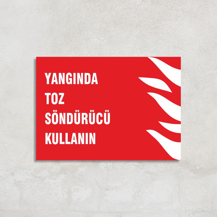 Yangında Toz Söndürücü Kullanın