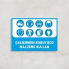 Çalışırken Koruyucu Malzeme Kullan Levha