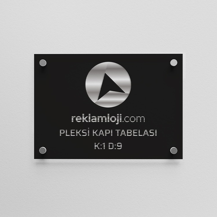 Siyah Pleksi Kapı Tabelası