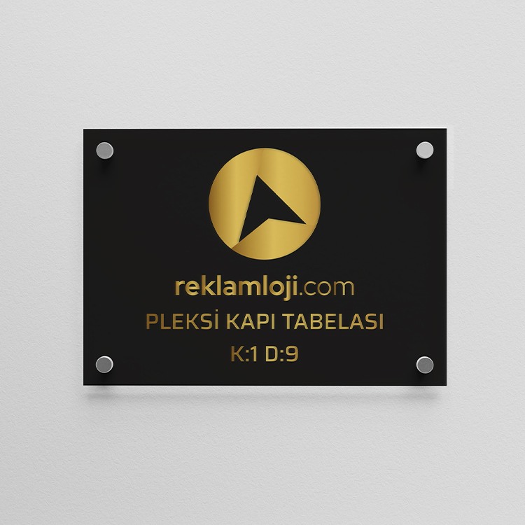 Siyah Pleksi Kapı Tabelası