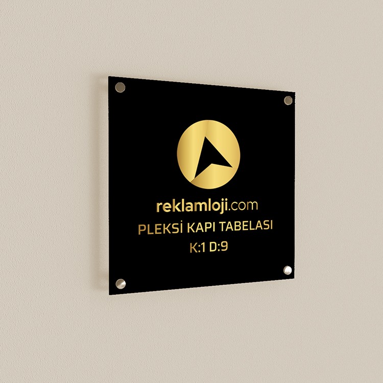 Siyah Pleksi Kapı Tabelası