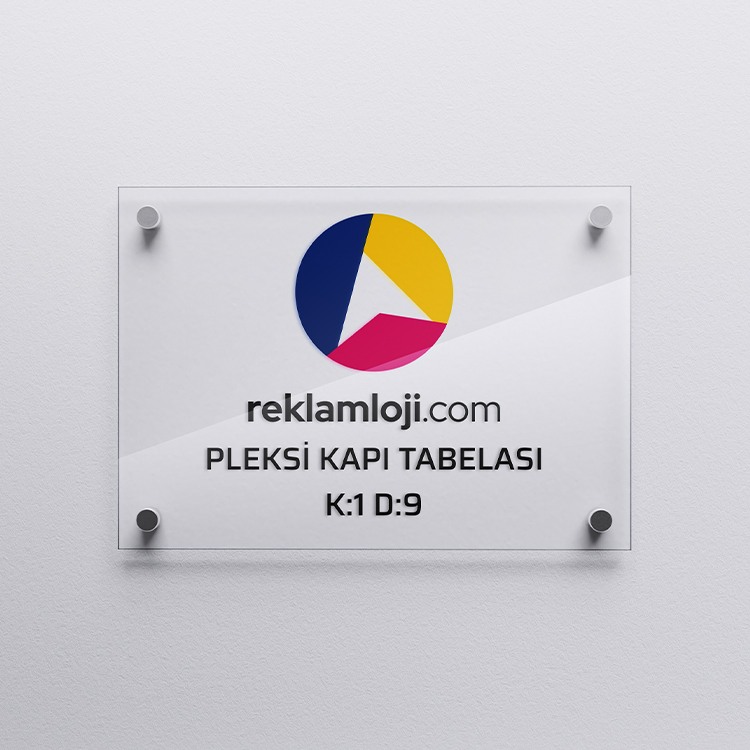 Şeffaf Pleksi Kapı Tabelası