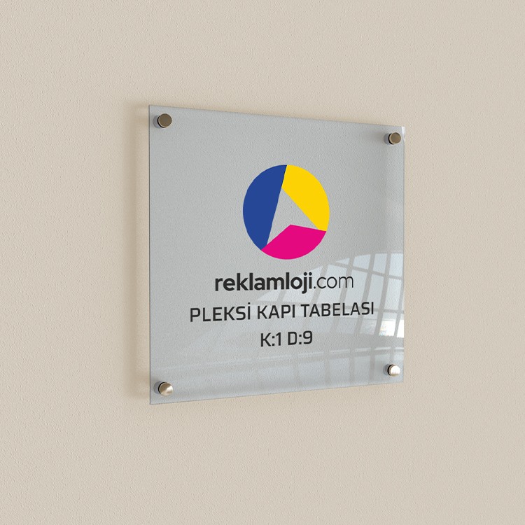 Şeffaf Pleksi Kapı Tabelası